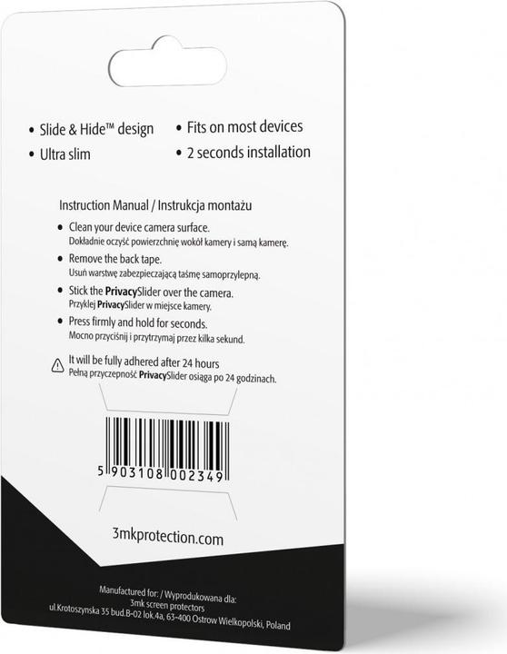 Actual product image 3MK Protection Priedai - PrivacySlider™ internetinei kamerai