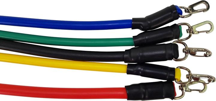 Immagine prodotto Tunturi Multifunktionales Widerstandsbänder Set - Resistance Band Set (1.20 m, Extra Light, Light, Medio, Strong, Extra strong)