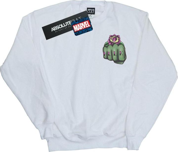 Hulk Tattoo Fist Breast Print Sweatshirt