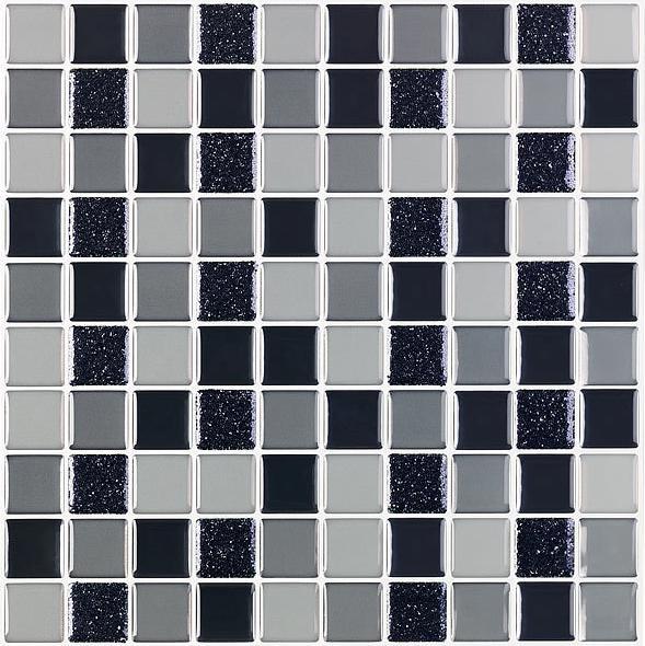 Infactory Selbstklebende 3D-Mosaik-Glitzer-Fliesenaufkleber, 26 x 26cm, 15er-Set (25.5 x 25.5 cm)