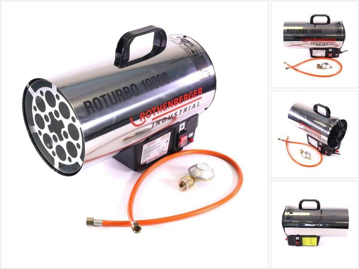 Actual product image Rothenberger RoTurbo 19000 heating gun + piezo ignition + hose + regulator ( 15000051 ) (18500 W)