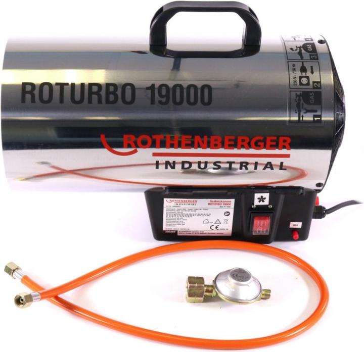 Actual product image Rothenberger RoTurbo 19000 heating gun + piezo ignition + hose + regulator ( 15000051 ) (18500 W)