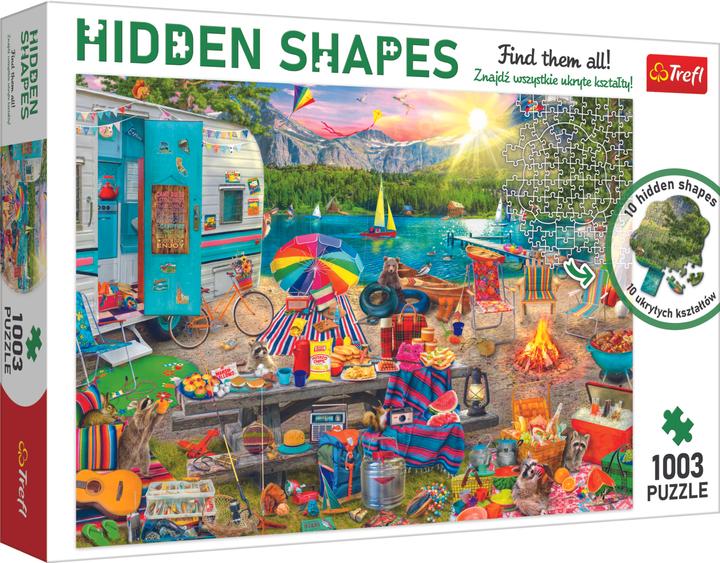 Actual product image Trefl Puzzle Hidden Shapes 1003T Camper Trip 68x48cm (1000 pieces)