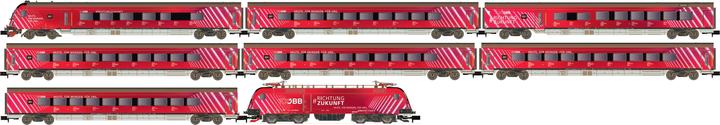 Produktbild Hobbytrain Personenzug mit Rh 1116 8-tlg. ÖBB Railjet/100 J. (Spur N)