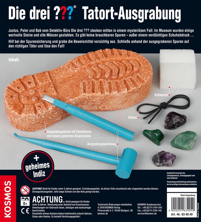 Actual product image Kosmos The three crime scene excavation