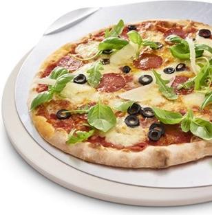 Actual product image Dangrill BBQ pizza stone, round, with aluminium plate, 38cm