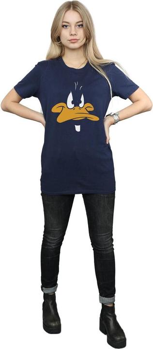 Actual product image Looney Tunes Womens/Ladies Daffy Duck Face Cotton Boyfriend T-Shirt (L)