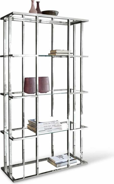 Produktbild Loberon Regal Dacre silber (100 x 40 x 180 cm)