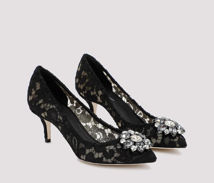 Produktbild Dolce & Gabbana bellucci black lace pumps with crystal application (36)
