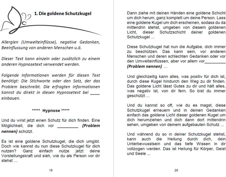 Produktbild Hypnosetexte zum Vorlesen und selber Zusammenstellen 6 (Deutsch, Angelina Schulze, 2023)