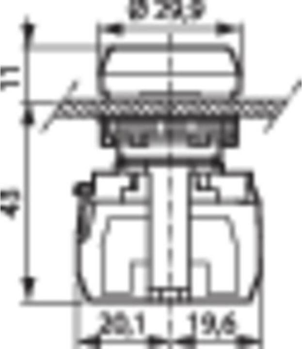 Actual product image Baco Pushbutton flat momentary 600 V 10 A