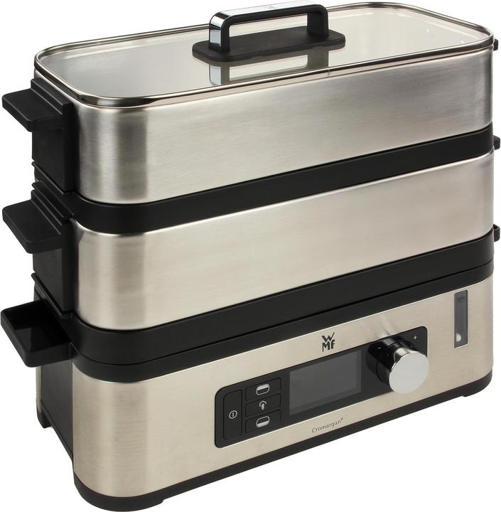 WMF KÜCHENminis Dampfgarer Multicooker 2 Garräume mit Dämpfeinsatz, Warmhaltefunktion und Glasdeckel