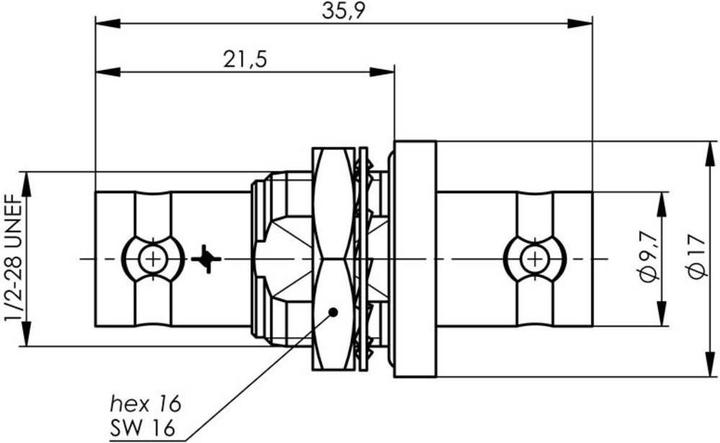 Actual product image Telegärtner BNC feedthrough BNC socket