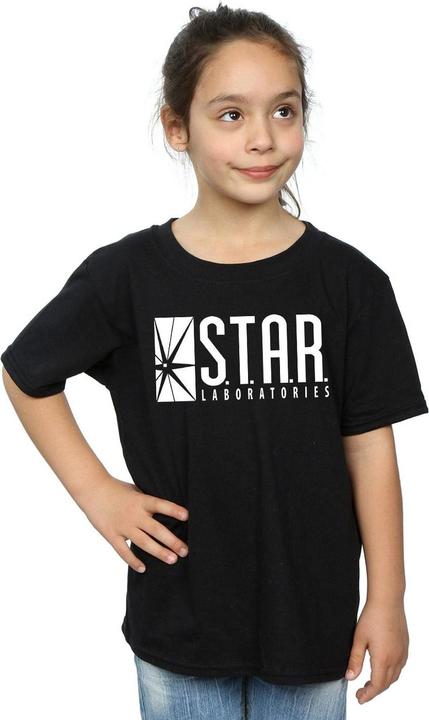 Actual product image Girls The Flash Star Labs Cotton T-Shirt (152, 158)