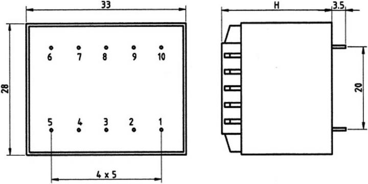 Actual product image Weiss Elektrotechnik EI 30 print transformer 1.5 VA