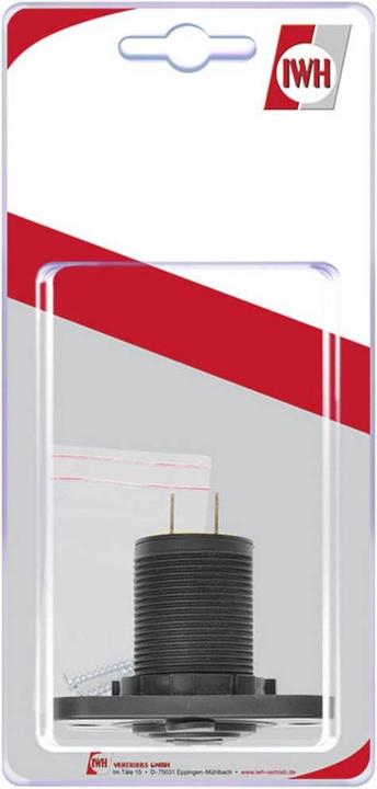 Actual product image IWH USB double built-in socket 12/24 Volt 21100 mA Load current max.=2.0 A
