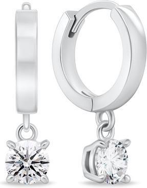 Produktbild Brilio Silver - Silver hoop earrings with pendants EA493W