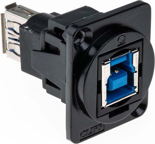 Actual product image Rs Pro FT BLK METAL USB 3.0 B-A CSK XLR