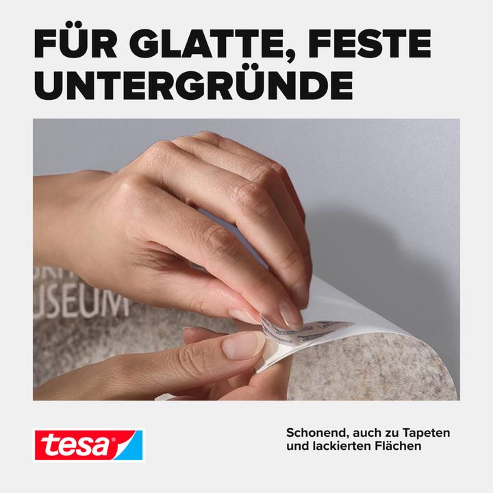 Actual product image tesa 3x Powerstrips POSTER, 200g Halteleistung, 60x doppelseitige Klebestreifen