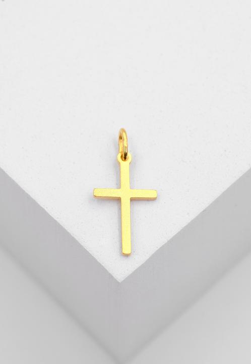 Produktbild Muau Pendant cross yellow gold 750, 21x10mm (750/18K Gelbgold)