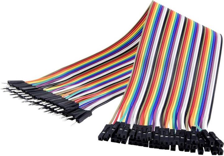 Produktbild Renkforce Jumper-Kabel Arduino, Banana Pi, Raspberry Pi (40x Drahtbrücken-Stecker