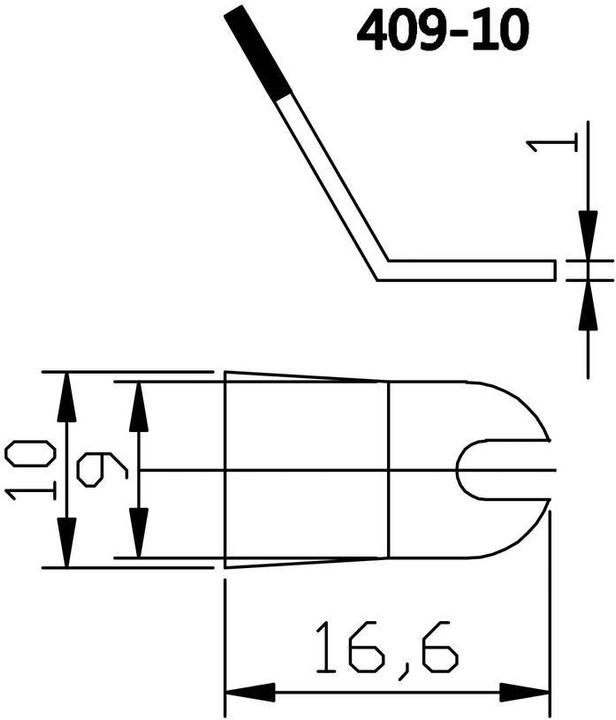 Actual product image Toolcraft Soldering iron tweezers Soldering tip Soldering nozzle for 2266985 (Soldering tip)