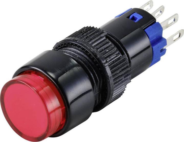 Tru Components LAS2Y-11Z/R/12V Drucktaster 250 V 3 A 1 x Aus/Ein IP40 rastend 1 St.