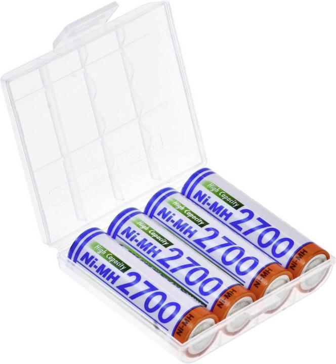 Panasonic HR-3U + Akkubox (4 Stk., AA, 2700 mAh)