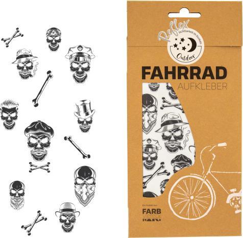 Produktbild Farbviereck Reflektierende Totenkopf Motive Aufkleber / Sticker