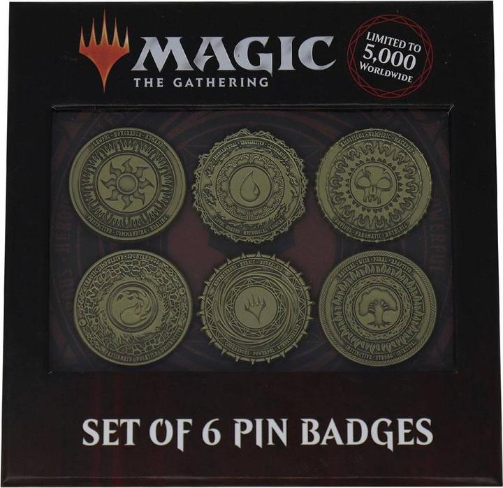 Actual product image Fanattik Magic the Gathering pack 6 pin's Limited Edition Mana Symbol