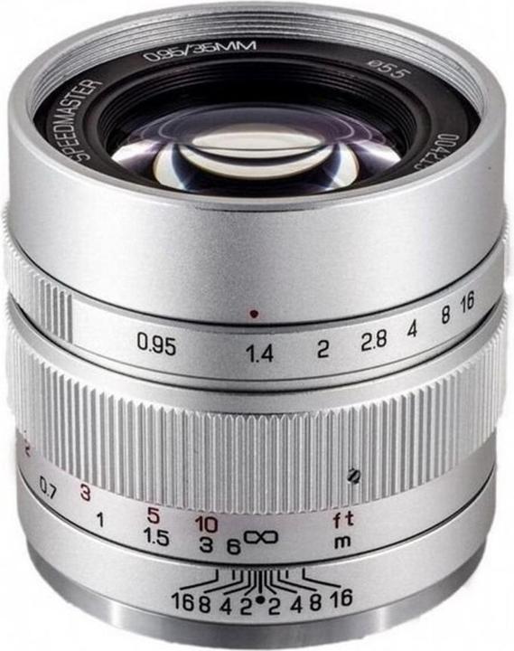 Produktbild Zhongyi Mitakon Festbrennweite Speedm. 35 mm F/0.95 M2 Silver – Fuji X (Fujifilm X, APS-C / DX)