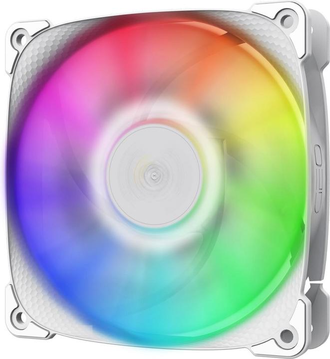 Actual product image Geometric Future Squama 2501W RGB fan - 120 mm, white (120 mm, 1 x)