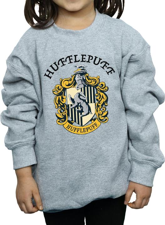 Actual product image Girls Hufflepuff Cotton Sweatshirt (152, 158)