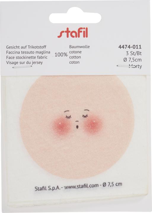 Actual product image Stafil Face on jersey fabric "Marty", 3 pieces