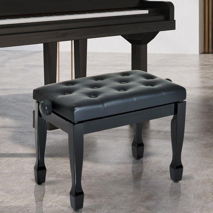 Produktbild Swisshandel24 Klavierhocker Klavierbank Kosmetikhocker höhenverstellbar Hocker Üben von Musikinstrumenten Massivho