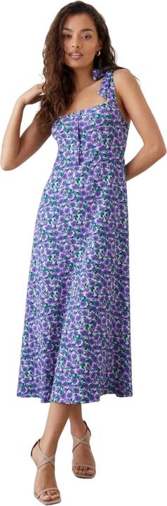 Actual product image Dorothy Perkins Womens/Ladies Floral Tie Shoulder Petite Midi Dress (34 D)