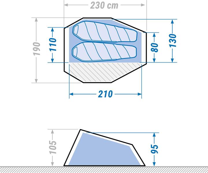 Produktbild Forclaz MT 900 (Tunnelzelt, 1.75 kg, 2 Personen)
