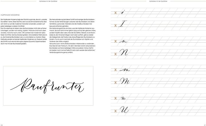 Image du produit Kalligrafie Alphabete – Das praktische Übungsheft (Allemand, Natasha Safarik, 2021)