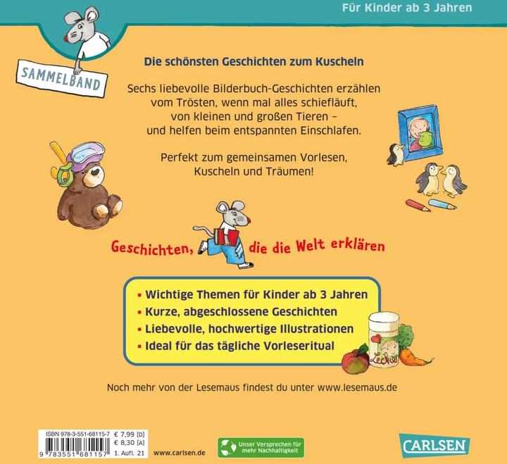 Image du produit LESEMAUS Sonderbände: Die schönsten Geschichten zum Kuscheln (Allemand, Susanne Laschütza, Liane Tailor, Gabriela Crumbs, Catharina Westphal, Sabine Choinski, Christian Tielmann, Eva Wenzel-citoyen, 2021)