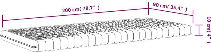 Actual product image VidaXL Manka (90 x 200 cm, Foam core)