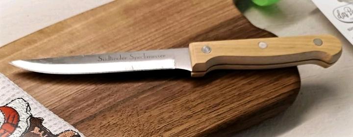Image du produit Das Brettl Alpen Kit Planche à découper Kit en bois de noyer avec couteau et set de table