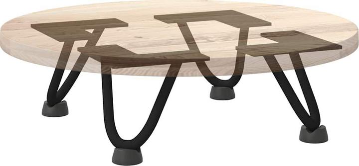 Image du produit VidaXL Pieds en épingle à cheveux 4 pcs Noir 10 cm Pied de table en acier massif Hairpin