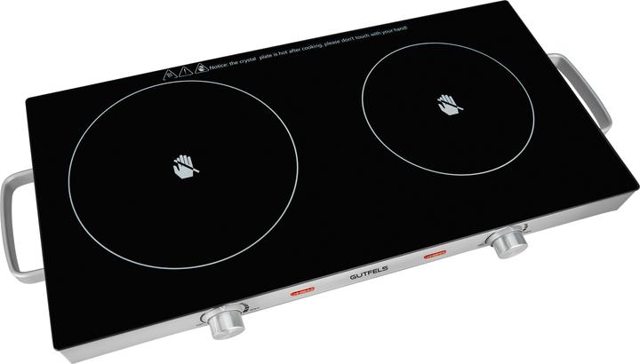 Actual product image Gutfels Glass ceramic double hotplate