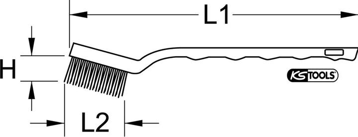 Produktbild KS Tools Messingdraht Zündkerzen-Drahtbürste-2-reihig 201.2 (17 cm)