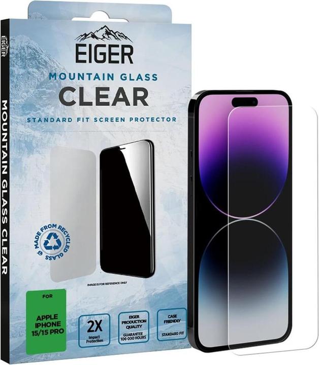 Eiger Mountain Glass (1 Stück, Apple iPhone 15 Pro, Apple iPhone 15, Apple iPhone 16)