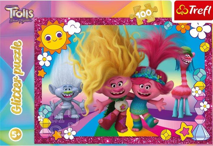 Immagine prodotto Trefl TR Puzzle glitterato 100 Trolls 3 (100 pezzi)
