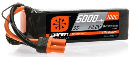 Actual product image Spektrum 5000mAh 6S 22.2V 100C Smart LiPo Battery IC5 (22.20 V, 5000 mAh)
