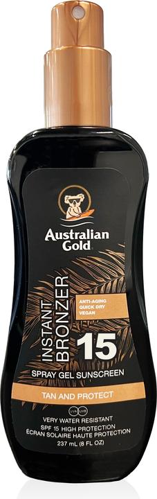 Actual product image Australian Gold Instant bronzer (Sun spray, Sun gel, SPF 15, 237 ml)