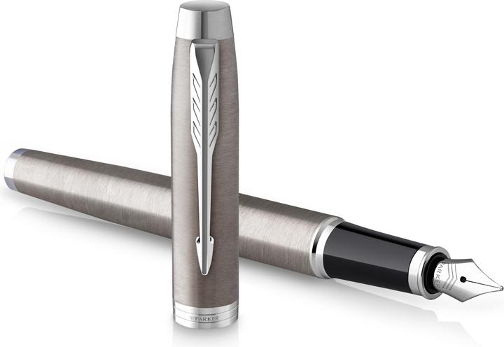 Actual product image Parker Pen IM Brushed Metal C.C. DuoSet incl. gift box (Silver, Black, 2 x)