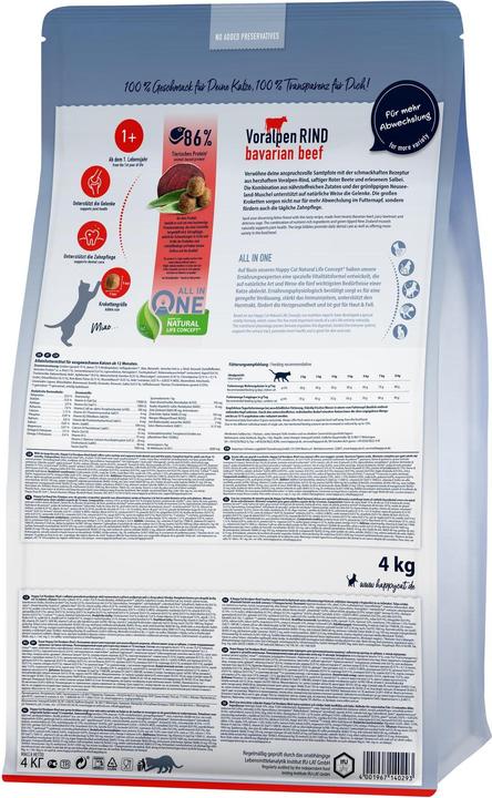 Image du produit Happy Cat Nourriture sèche Supreme Culinary Boeuf des Préalpes, 1.3 kg (Adulte, 1 pcs, 1300 g)